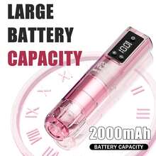 Neebol Tattoo Gun ,Wireless Tattoo Pen , Cordless Rotary Tattoo Equipment With Display Screen, Portable Design, 2000mAH Battery, Tattoo Machine Tattoo Supplies For Beginners, Masters And Enthusiasts, Holiday Gifts For Boyfriend And Girlfriend - Pink - View 3