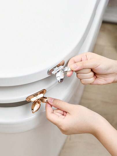 Leaf-Shaped Toilet Lid Lifter Hygienic Toilet Seat Lid Handle Home Bathroom Toilet Accessories Suitable For Guesthouses, Hotels, Home Doors, Drawers, And Toilet Lids Flip-Up Lid Handle Leaf-Shaped Lifter Toilet Lid Lifter
