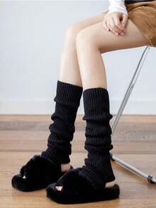 Thick Warm Leg Warmers - Winter Knit Boot ,Comfortable For Cold Weather, Cozy - Multicolor - View 9
