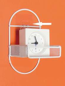 1pc Iron Art Wall Mount Holder Bracket For Indoor Security Camera, Home Surveillance Stand, Wall Mounted Storage Rack