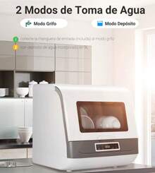 Lavaplatos Automatico Portatil Lavavajillas 4 Programas - Blanco - Ver 6