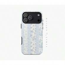 Floral Phone Case  17 Case Coquette Cute Blue Floral Phone Case, Romantic Pastel Daisy Aesthetic  16 Case Collage Shabby - 混合色1 - 查看 2