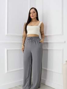 Simple Pocket Knot Drawstring - Grau - Übersicht 3