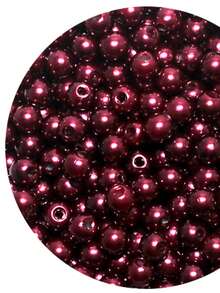 10mm ABS Pearl With Through Hole 125 Units - Crafts - 紅木色 - 查看 2
