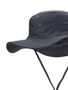 CAMEL CROWN 渔夫帽防紫外线太阳帽女西部牛仔帽户外徒步登山帽 - 深灰 - 查看 2