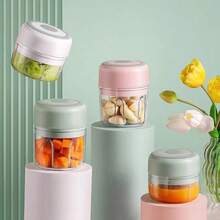 Electric Garlic Beater & Garlic Stamper - Tall Pink [clover Blade] 250ML - View 4