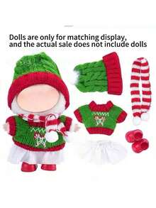 17cm 1st/2nd/3rd Generation Labobo Plush Doll Outfit - Cute Christmas Costume Set For Labubu