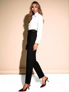 2025新款女士尖头高跟鞋，优雅简约舒适正装鞋，时尚酒红色尖头浅口鞋 - 酒紅色 - 查看 7