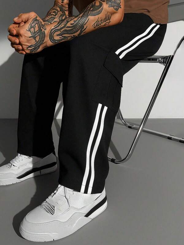 Pantalones rectos casuales para hombre, para deportes al aire libre, otoño/invierno