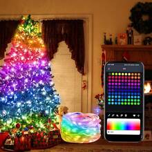 Luces LED Inteligentes, RGBIC Luces para Cuarto Programable con App Hello Fairy y Control Remoto, Regulables Sincronizadas con Música, Guirnalda de Luces para Exterior, Navidad (20M 200LED) - 20 m 200 LED - Ver 8