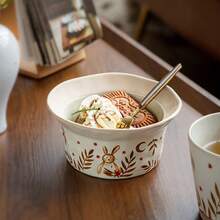 1 Stück hochwertige 5,5 Zoll 485ML Keramik Müsli/Salat Schüssel - Verschiedenfarbig - Übersicht 2