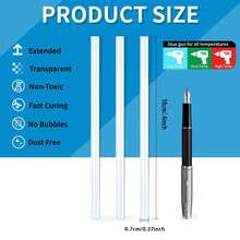 10/20/30/40/50 Pack 7mm X 100mm Hot Glue Gun Sticks For Glue Guns, SGS Approved, EVA Clear Glue Gun Sticks, Hot Glue Gun Sticks For DIY Craft Sticky Projects & More - Multicolor - View 3