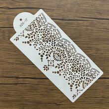 Flower Cake Border Mold, Hollow Stencil,  PET Material, Reusable Cookie Cutter - White - View 10