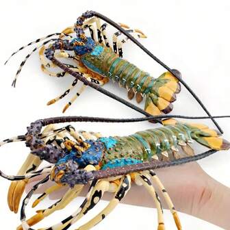 A Lifelike Sea Lobster Model, Australian And Green Lobster, Realistic Marine Animal Decoration, Plastic Material, No Power Supply, Home Kitchen Decoration, Party Gifts Collectible Buildings & Accessories