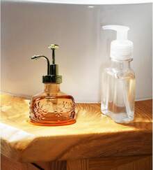 Birugen Vintage Gl Soap Dispenser - Farmhouse Style, Orange, With Pump For Bathroom &Amp; Kitchen - 橘色 - 查看 4