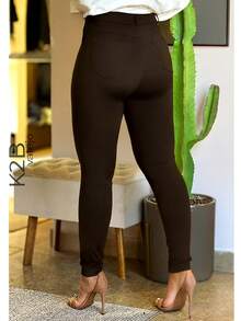 K2b Pants 24h Shipping Black With Back Pocket Riding Thick High Level Fabric IMMEDIATE SHIPPING - Coffee Brown - View 2