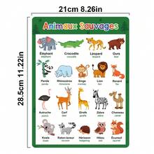 10pcs A4 French Education Posters, Suitable For Children, Including French Alphabet, Numbers, Colors, Animals, Food, Body Parts Charts, Preschool Kindergarten French Vocabulary Teaching Posters, Home Learning And Classroom French Language Decoration - Multicolor - View 4