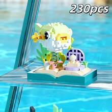 Conjunto de bloques de construcción de partículas diminutas Serie de criaturas oceánicas de plástico, adecuado para festivales, cumpleaños y aperturas de escuelas. Bloques de mascotas divertidos, bloques miniatura interesantes y desafiantes, ejercitan habilidades manuales, conjunto de bloques de construcción, juguete de decoración del hogar y la habitación DIY creativo, juguete educativo científico, conjunto de bloques de construcción para adultos, adecuado para regalos festivos, regalos de cumpleaños, Año Nuevo, Año Nuevo Chino, San Valentín, Pascua, Día de la Madre, Día del Padre, regalos de amigos Decoración de habitación