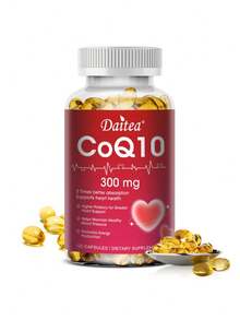 Cápsulas de coenzima Q10, 300 mg por porción, que favorecen la salud cardiovascular y la producción de energía (120 cápsulas blandas) - 1 botella - Ver 7