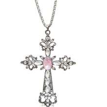 Heavy Industry Exaggerated  Cross Necklace Female Niche Personality Cool Punk Ins Style Versatile Collarbone Chain Accessories - Pink X5105B - View 5