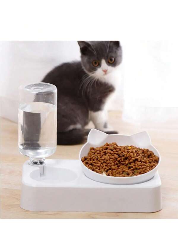 Neue Haustier-Schüssel mit 15 Grad Neigung zum Schutz der Halswirbelsäule, automatischer Futter- und Trinknapf, Haustier-Fütterungszubehör