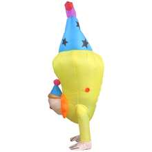 定制充气鲨鱼服装、广告充气吉祥物服装、卡通人物毛绒服装、派对服装 - 倒立小丑 - 查看 4