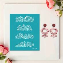 Stensil Sablon Tanah Liat Polimer dengan Pola Geometris/Kepingan Salju/Balon Udara Panas/Kucing Lucu, Cocok untuk Produksi Tanah Liat Polimer, Stensil Sablon Tanah Liat - MultiWarna - View 30