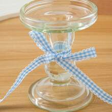 5码10毫米波浪边格子丝带网格印花丝带适用于家居婚礼圣诞装饰DIY礼品包装丝带蝴蝶结 - Pick colors - 查看 5