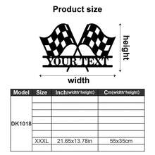 1pc Customized Racing Flag Metal Wall Decor - Personalized Name Racing Flag Metal Plaque - Customized Start And Finish Line Signs, Racing Driver Name Metal Signs, Checkered Flag Racing Club Logo, Race Decoration, Racing Sports Wall Decor - Multicolor - View 16