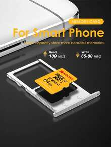 Kodak 柯达耐用高速 32GB 64GB128GB 256GB Micro SD 卡，防水，Class 10 U3，非常适合 4K 高清拍摄和广泛兼容性+适配器 - 黃色 - 查看 6