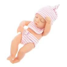 Nueva muñeca durmiente de 7 pulgadas, muñeca de bebé recién nacido realista de Body completo de vinilo, figura en miniatura, producto transfronterizo, accesorios de muñeca de bebé, muñeca de bebé - multicolor - Ver 3