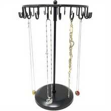 Rotating Necklace Stand Jewelry Storage Display Stand 14inch With 23 Hooks Black Short Style Black Size 8.275. 913.8inch Necklace Stand Jewelry Tower - 1個 - 查看 7