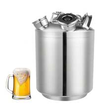 Beer Keg Mash Tank Kettle Home Brew Beer Cleaning Keg - Silver - View 3