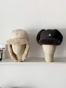 保暖加厚冬季户外骑行乌沙卡帽，男女通用保暖护耳滑雪飞行员帽 - 山標拼色圓頂雷鋒帽 - 查看 13