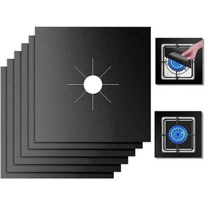 1-4 piezas Estera de 0.1mm PTFE para estufa de gas, Protector de estufa antiadherente y reutilizable, Forro de limpieza rápida para cocina/Cocinar