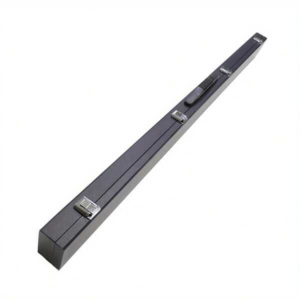 Premium Black Pool Cue Case - Fits 3/4 Jointed Snooker & Billiards Cues, Durable Hard Carrying Box With Bla Interior, Center Divider, And Chrome Clasps, Billiards Pool Accessories