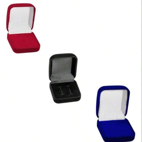 Caixa Caixinha Estojo Para Aliança E Anéis Veludo Forro Cetim Cor Sortida