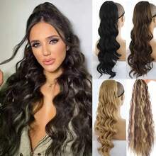 6pcs/7pcs Set Straight Hair Extensions Clip-In Natural Minimalist For Outing, Date, Vacation, Hair Volume Increase (Multiple Colors Available) (Not Full Wig),Summer,Holiday,Travel, Claw Clips,Hair Clip,Party - Multicolor - View 12