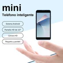 SOYES Mini teléfono: el smartphone con pantalla táctil HD de 3.0" más pequeño del mundo. Teléfono móvil Android compacto para estudiantes. Celular con Face ID de cuatro núcleos, 2 GB + 16 GB. El mejor regalo creativo para fiestas y cumpleaños. Azul, negro y rosa. Regalo de Halloween y Navidad. Mini Phone. - Negro - Ver 4