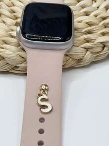 1pc Diamond Encrusted 26 English Letter Charm, Suitable For Silicone Watch Band Decoration - one-size - View 79