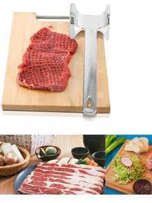 Meat Tenderizer Tool, Premium Meat Mallet With, Kitchen Mallet Ideal For Tenderizing Steak, Poultry & Chicken Cutlet - Silver - View 5