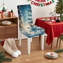 1 Piece/4/6/8/36 Modern And Minimalist Christmas Chair Cover, Dustproof, Removable, Washable, Stain Resistant, Waterproof, Stretchable, With Christmas Gingerbread Man, Lighting, And Snowflake Patterns. The Seasonal Table And Chair Set Measuring 17.7 X 23.6 Inches Can Be Used For Decoration, Banquet Decoration, Home Decoration, Christmas Decoration, And Party Supplies