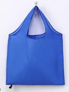 A Reusable Solid-Color Shopping Bag, Large-Capacity Foldable Shopping Bag, Convenient Hand-Carry Waterproof Storage Bag, Perfect For Supermarket Groceries, Shopping, And Travel (Bag Opening Varies Randomly) - Multicolor - View 7