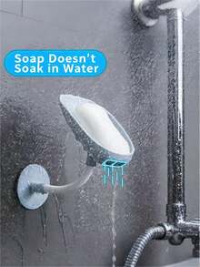 1pc/Multi-Color Soap Dish Holder, Suction Cup Wall Mounted Bathroom Soap Dish Rack, Creative Draining Soap Holder Bathroom Accessories Bathroom Tools