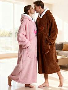 Couverture en flanelle à manches extra longues unisexe, couverture polaire pour télévision, sweat à capuche surdimensionné, pull, cadeau de Noël, vêtement d'intérieur confortable pour l'hiver - Multicolore - Voir 3