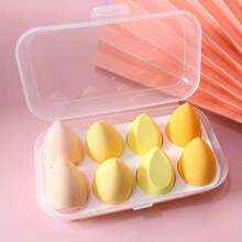 8-Grid Beauty Sponge Set, Ultra Soft Egg-Shaped Sponge And Makeup Foam Applicator - Light Pink And Yellow, Individually Packaged Grids, Suitable For Foundation, Concealer, Blush - Sensitive Beige, Travel Portable Set, Facial Makeup Sponge, Foundation Sponge, Makeup Sponge Box, Foundation Sponge, Foundation Makeup Sponge, Beauty Products, Women's Original Beauty Products, Facial Sponge Makeup, Foundation Sponge, Foundation Flat Brush, Boxed Makeup Sponge, Blush, Puff Sponge, Sponge Foundation, Makeup Facial Sponge, Makeup Sponge Box, Washable Makeup Sponge, Makeup Sponge Box, Makeup Sponge Box, Liquid Foundation Sponge - Egg Yolk Series, 8 Per Box - View 7