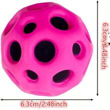 2个氙气高反射太空球 - 耐用天然橡胶手眼协调训练玩具，6种鲜艳颜色，运动员级握感，运动训练及节日礼物（圣诞节、万圣节、感恩节），太空主题派对，运动员腕部玩具，趣味设计，高弹性材料 - 彩色 - 查看 7