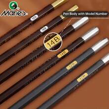 Marie's 12B/14B/16B Lápices de artista Marie, hechos con un núcleo de grafito de carbón negro denso, set de 12 lápices mate, suministros de arte profesionales adecuados para dibujar, pintar, colorear. Adecuado para estudiantes, entusiastas del arte, profesionales y artesanos.