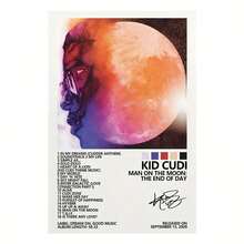 Kid Cudi 'for Man On The Moon' Album Cover Canvas Poster - Perfect Wall Art For Living Room & Bedroom Decor, Unframed Perfect For Room Decor - Multicolor - View 1