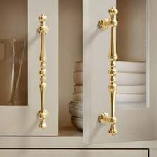 1个金色法式锌合金橱柜把手，抽屉旋钮，柜门拉手，家具装饰拉手，奢华之选 - 金色 - 查看 4